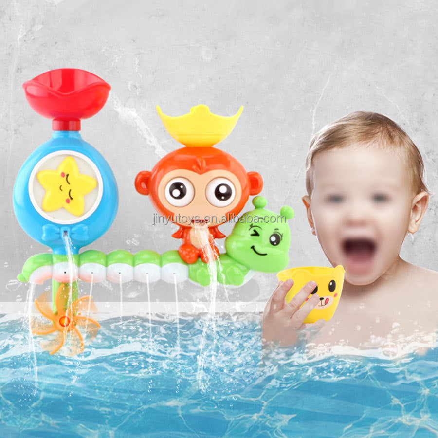 Spinning Gear Monkey Bath Toy – Suction Cup Water Toy, Ages 2+
