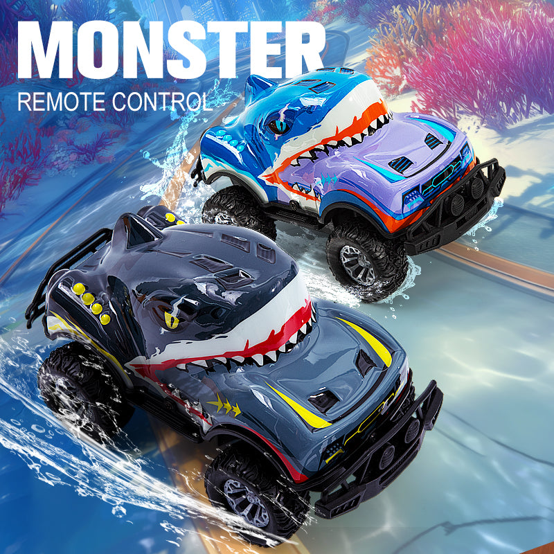 Remote Control Drift Car, Off - Road High Speed Racing RC Toy With Shark Shape and Light