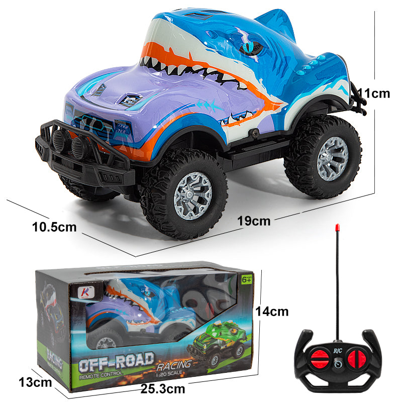 Remote Control Drift Car, Off - Road High Speed Racing RC Toy With Shark Shape and Light